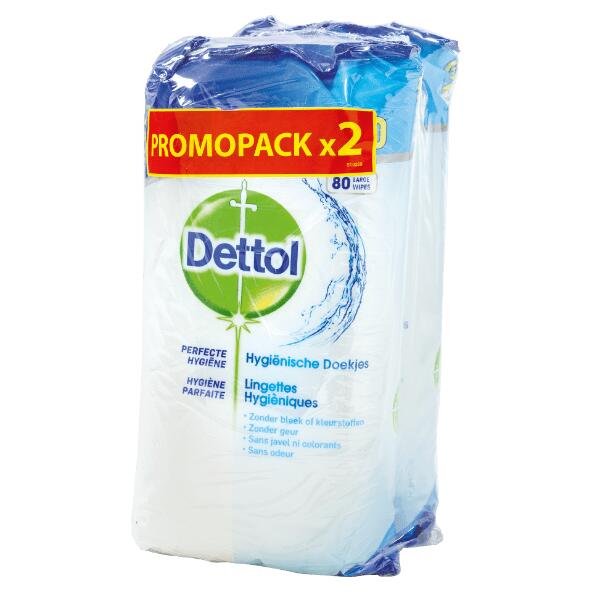 Lingettes de nettoyage Dettol, pack de 2