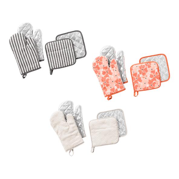 CROFTON(R) Maniques et gants de cuisine, 4 pcs