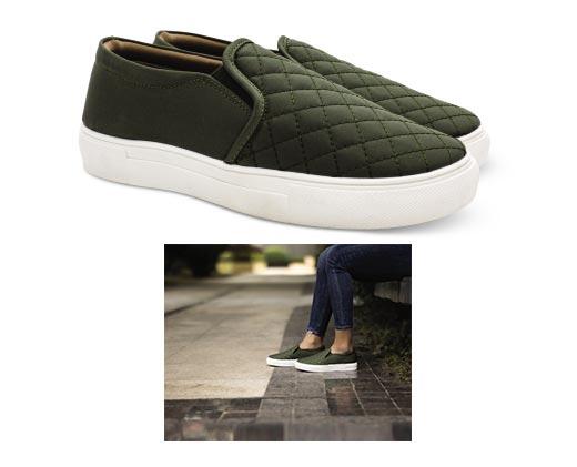 Serra 
 Ladies' Quilted Slip-On Sneakers