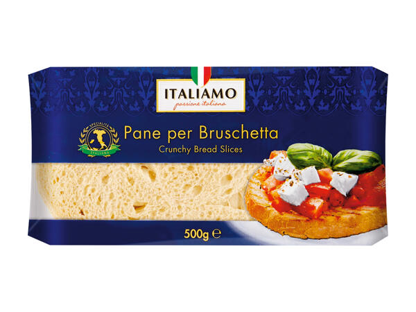 Pain en tranches pour bruschetta