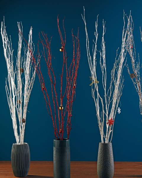 Festive Twigs White/Silver