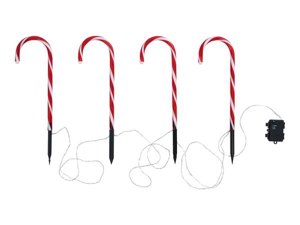 Livarno Home LED Candy Cane Stake Lights - 4 Pack