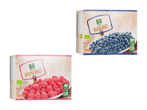 Framboises bio/​myrtilles bio