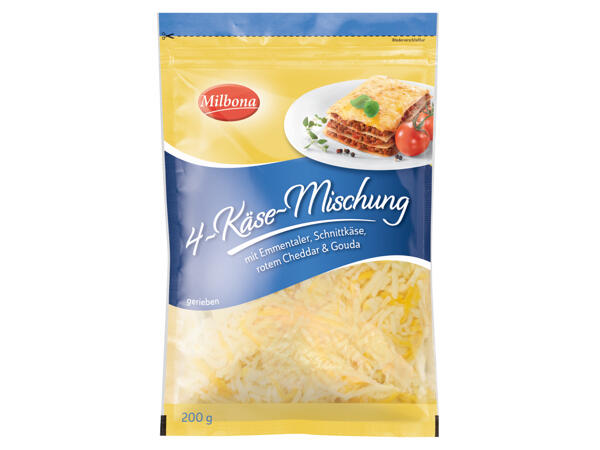 4-Käse-Mischung gerieben