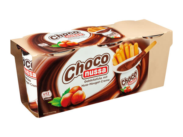 CHOCO NUSSA Gebäcksticks mit Nuss-Nougat-Creme
