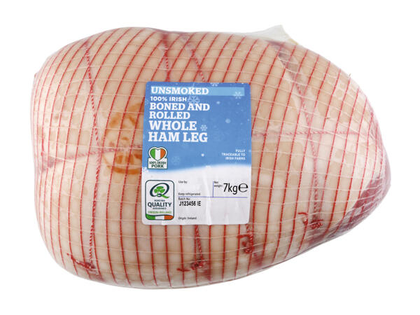 Whole Ham Leg Boned & Rolled Unsmoked