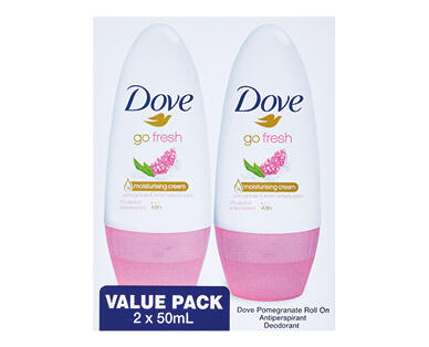 Dove Antiperspirant Roll-On Deodorant for Men or Women 2 x 50ml