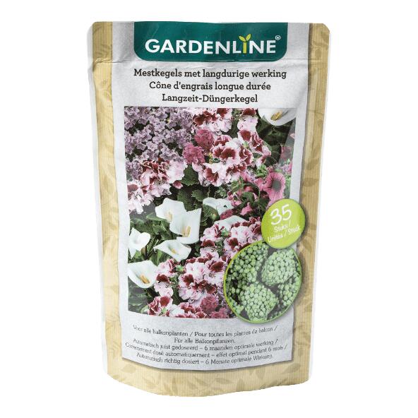 GARDENLINE(R) 				Mestkegels met langdurige werking