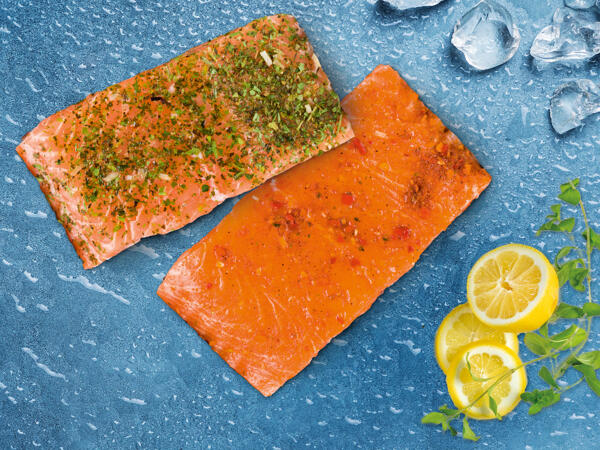 Frischer Ofenlachs mariniert