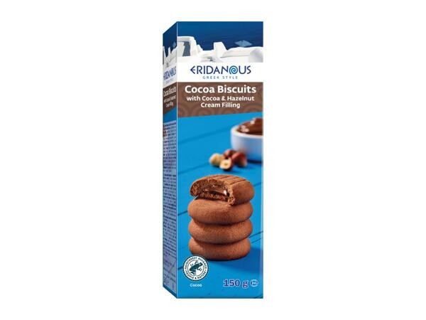 Biscuits with Cocoa and Hazelnut Filling Assorted