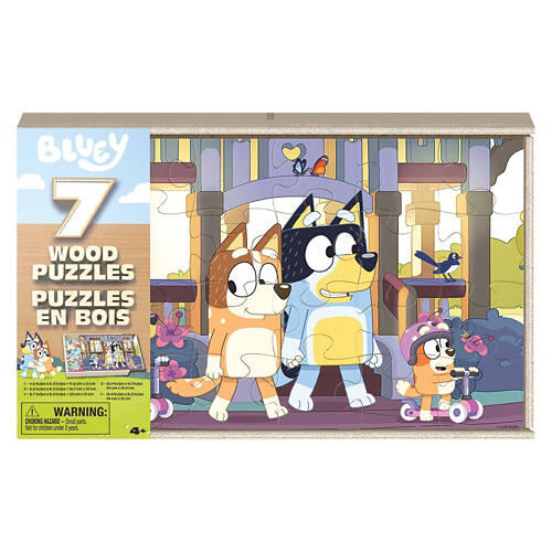 7 Wooden Puzzles Bundles - Bluey