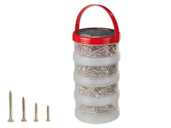 Spanplatten-Schrauben-Set, 450-teilig