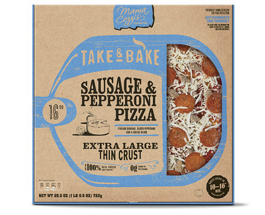 Mama Cozzi's Pizza Kitchen 16" Thin Crust Sausage & Pepperoni Pizza