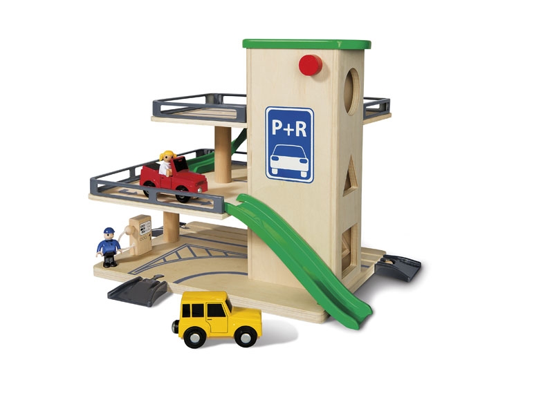PLAYTIVE JUNIOR Wooden Port, Parking Garage or Airport Set