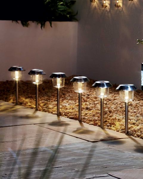 Garden Bright Solar Lights 6-Pack