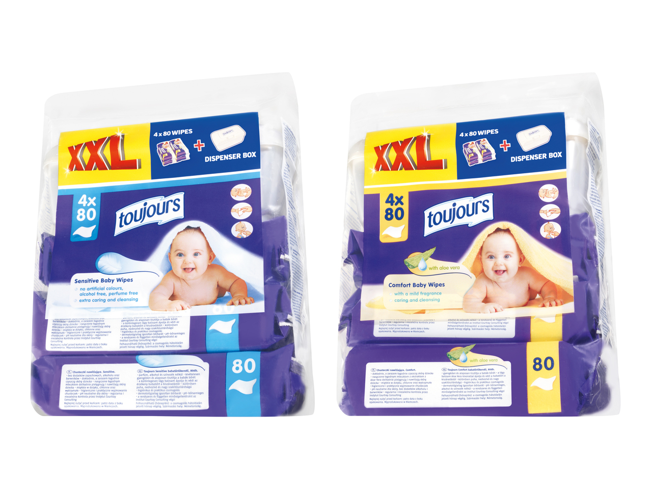 Lingettes humides pour bébé XXL