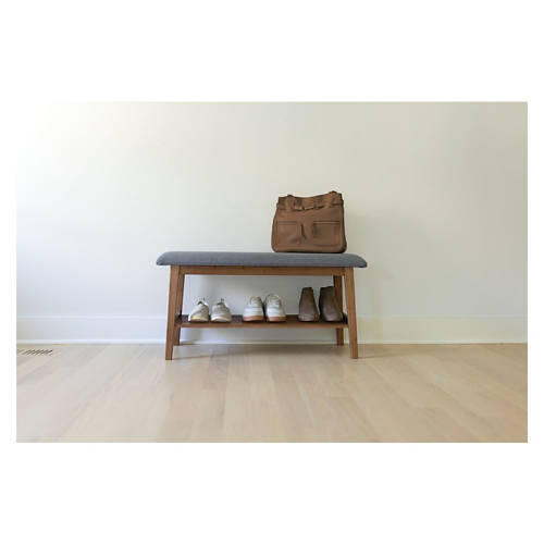 2 Tier Bench, Gray