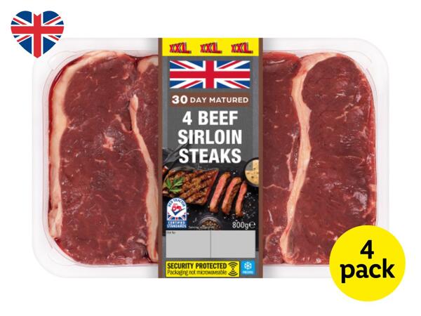 Birchwood 4 British Beef Sirloin Steaks