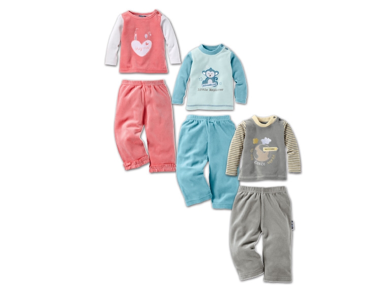 Lupilu(R) Baby Velour Top and Trousers Set