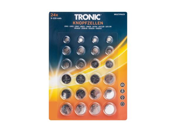 Piles bouton, lot de 24