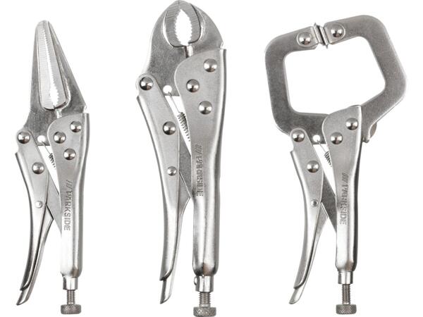 Parkside Locking Pliers - 3 Piece Set