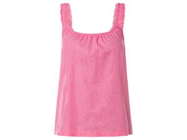 Ladies' Linen Vest Top