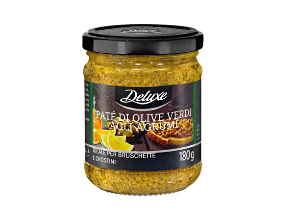 Green olives and citrus fruit patè