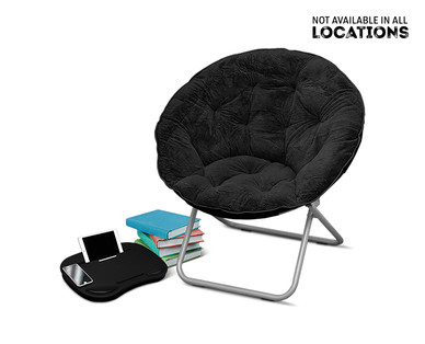 SOHL Furniture Faux Fur, Quilted or Mongolian Saucer Chair
