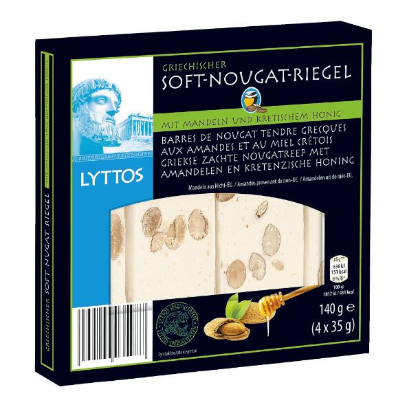LYTTOS(R) 				Griekse zachte nougatrepen, 4 st.