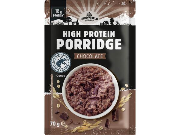 High protein porridge with chocolate
