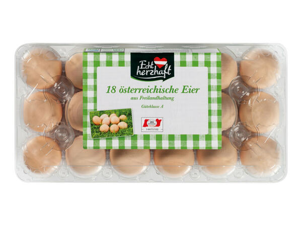 18 Eier aus Freilandhaltung