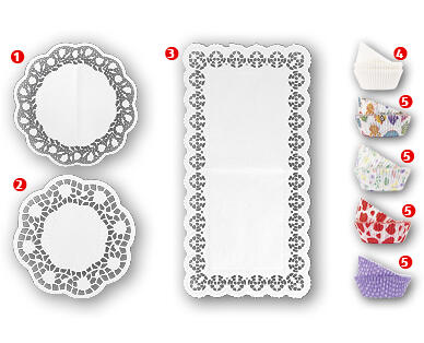 BELLA Papier dentelle pour tartes/ Caissettes à muffins