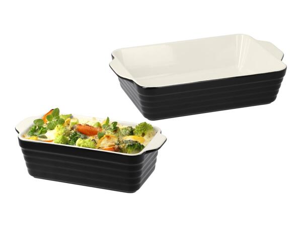 Silvercrest Stoneware Oven Dish - 2 Piece Set