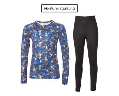 Children's Ski Thermal Underwear 2pc - Charcoal, Blue Camo or Navy