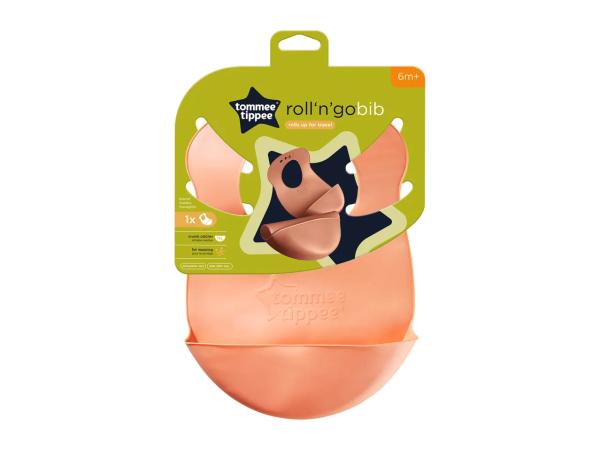 Tommee Tippee Roll ‘n' Go Pink Bibs - 2 Pack