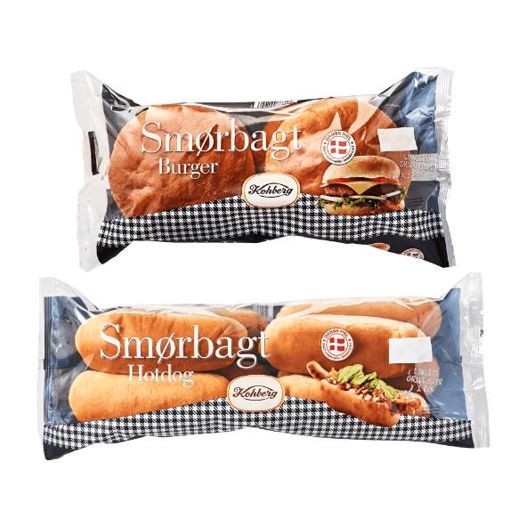 KOHBERG Smørbagt hotdogbrød eller burgerboller