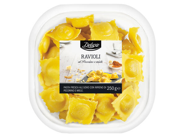 Ravioli with pecorino and honey