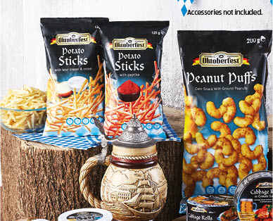 Peanut Puffs 200g or Potato Sticks 125g
