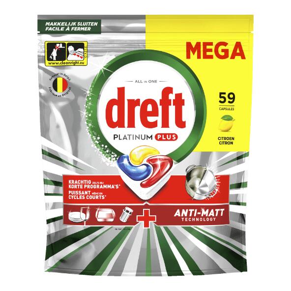 DREFT(R) 				Vaatwastabletten citroen, 59 st.