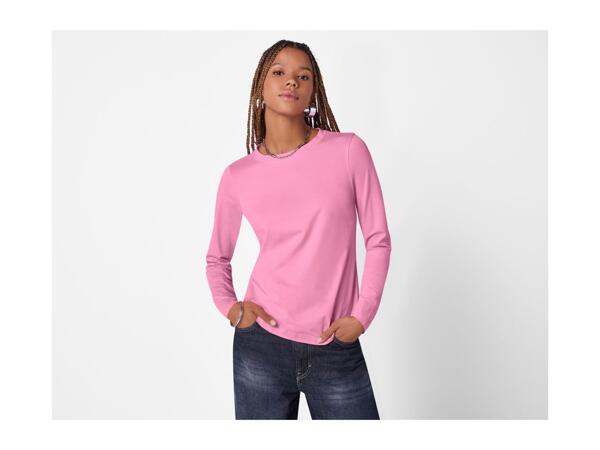 Esmara Ladies' Pink & White Long Sleeve Tops - 2 Pack