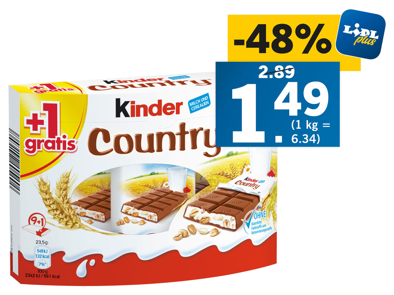 FERRERO Kinder Country 9+1 gratis