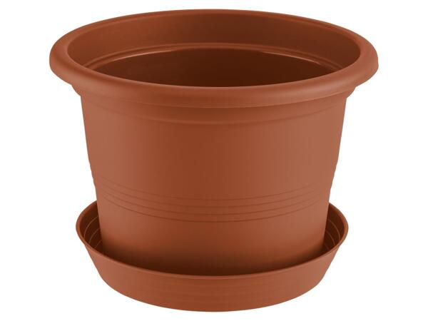 Plant pot with saucer, 28cm
