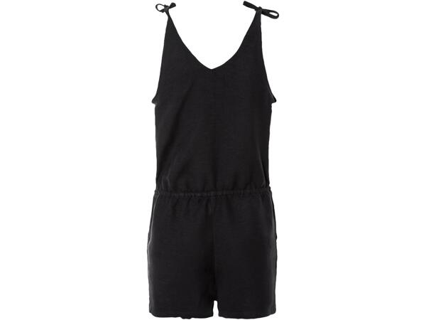 Ladies' linen-blend short jumpsuit