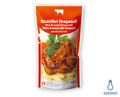 Rindsfilet Stroganoff