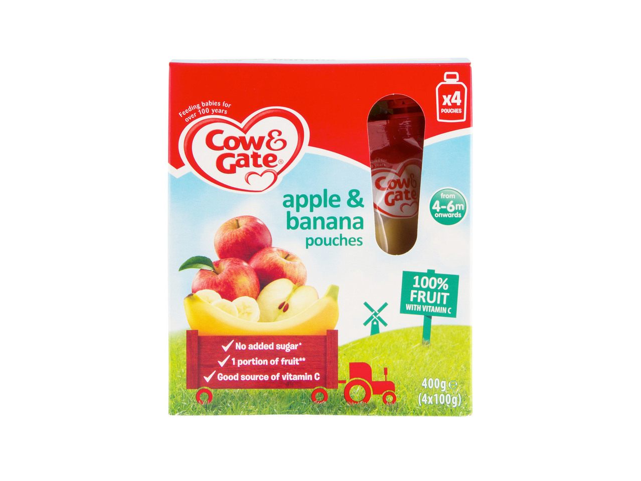 Cow & Gate Fruit Pouch Apple & Banana