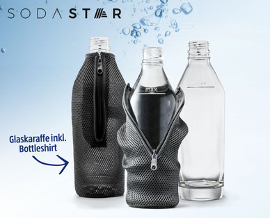 SODASTAR Glaskaraffe/PET-Flaschen, Doppelpkg.