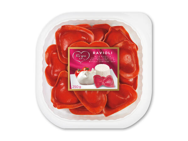 Hjerteformet ravioli