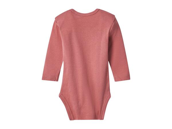 Lupilu Pink Baby Long-Sleeve Bodysuits - 3 Pack