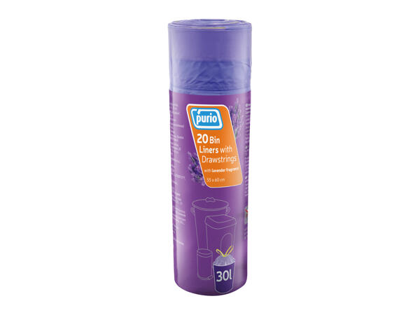Drawstring Bin Liners with Lavender Fragrance