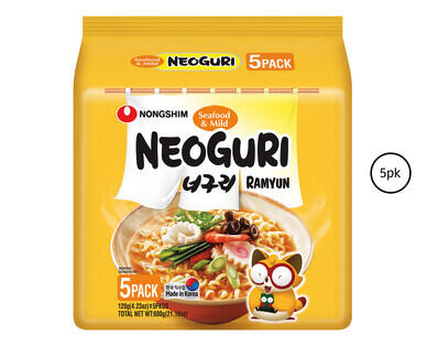 Nongshim Neoguri Mild Seafood Ramyun 5pk/600g